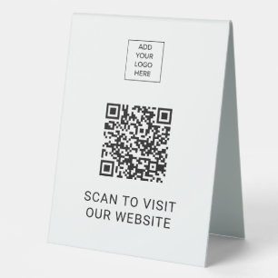 Berufliches Logo Besuchen Website QR-Code Tischaufsteller