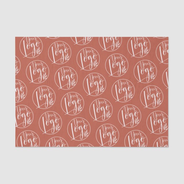 Berufliches Logo-Brandmuster Terrakotta Seidenpapier (Vorderseite)