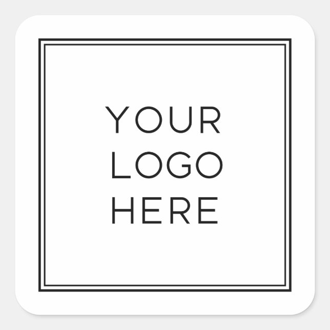 Berufliches Logo | Einfach und Minimalistisch Quadratischer Aufkleber (Vorderseite)
