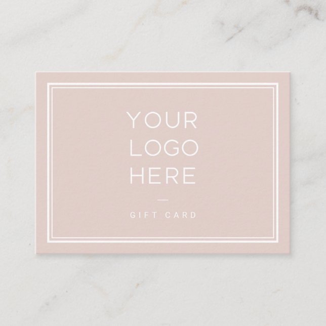 Berufliches Logo| Einfache Geschenkgutschein Rabattkarte (Vorderseite)
