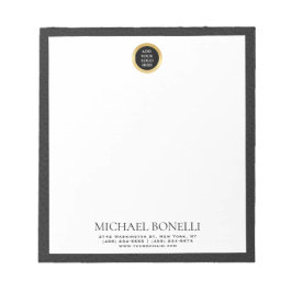 Berufliches Logo für den Black Leather Gold Circle Notizblock