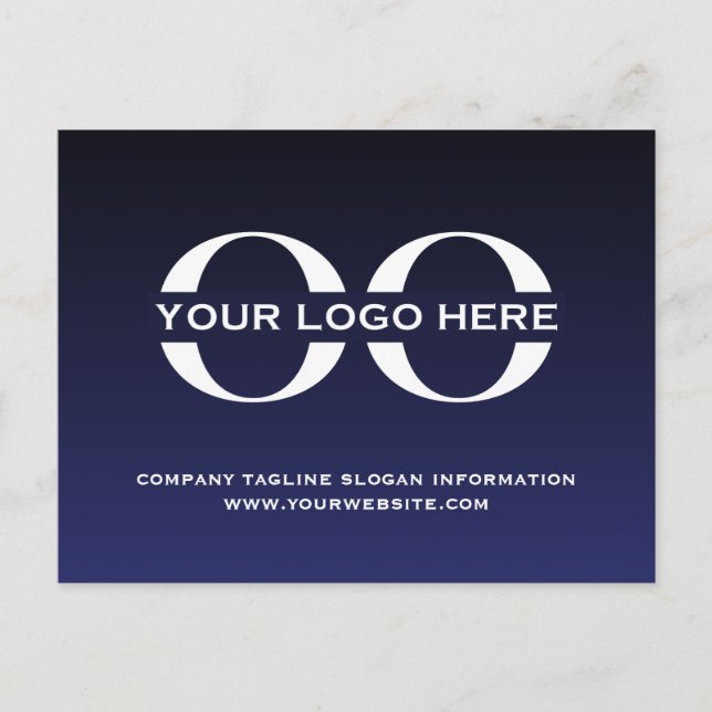 Berufliches Logo für Navy Blue Company Postkarte (Vorderseite)