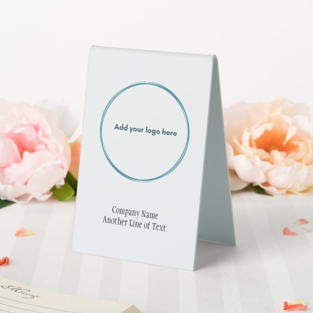 Berufliches Logo für Unternehmen hinzufügen Tischaufsteller (In Situ (Hochzeit))