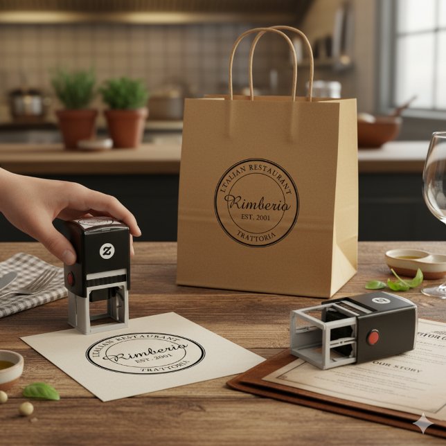 Berufliches Logo im Schwarzweißkreis Permastempel (Von Creator hochgeladen)