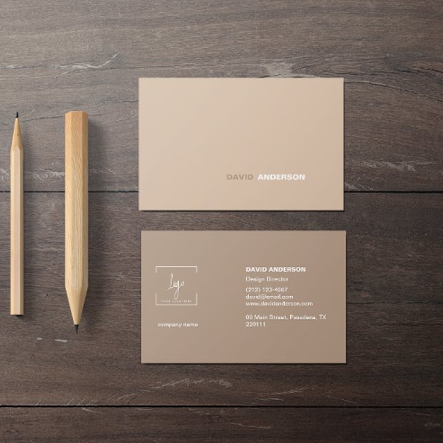 Berufliches Logo Modern Einfach Minimalistisch Visitenkarte (Professional Logo Modern Simple Minimalist Business Card)