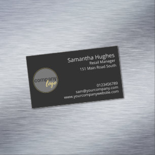 BERUFLICHES LOGO-UNTERNEHMEN BRANDED BUSINESS BLAC MAGNETISCHE VISITENKARTE