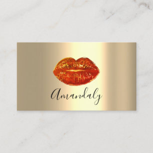 Berufliches Makeup Artist Roter Kiss Lips Visitenkarte