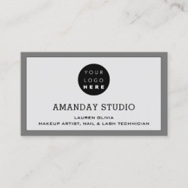Berufliches Makeup-Kartenzeichen Grau Visitenkarte