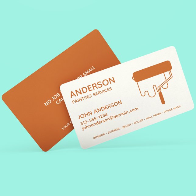Berufliches Malen von dunkelorangefarbenem Orange Visitenkarte (Von Creator hochgeladen)