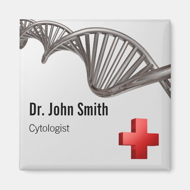 Berufliches medizinisches 3D-Symbol Cross-DNA Magnet (Vorne)