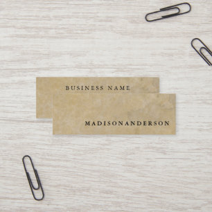 Berufliches Minimalistisches Brown Kraft Sand Pape Mini Visitenkarte