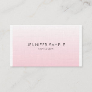Berufliches Minimalistisches Elegantes Rosa Schlic Visitenkarte