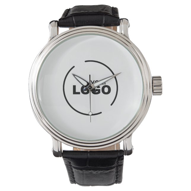 Berufliches Minimalistisches Firmenlogo Armbanduhr (Vorderseite)