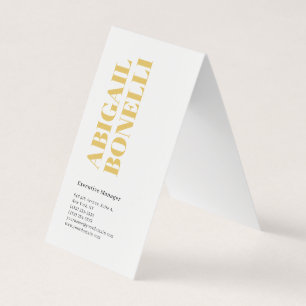 Berufliches, minimalistisches, modernes Gold und W Visitenkarten
