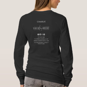 Berufliches Minimalistisches schwarzes Firmenlogo T-Shirt