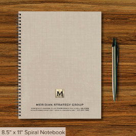 Berufliches Mit Monogramm Business-Notebook Notizbuch