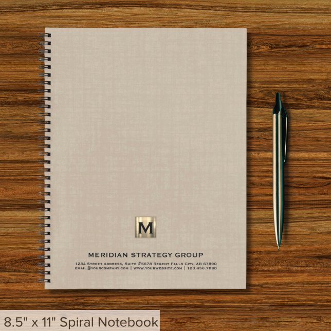 Berufliches Mit Monogramm Business-Notebook Notizbuch (Von Creator hochgeladen)