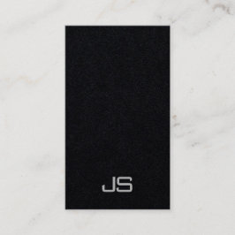 Berufliches Mit Monogramm Premium-Schwarz Visitenkarte