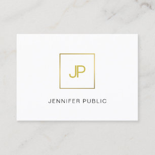 Berufliches Modern Gold Monogram Creative Design Visitenkarte
