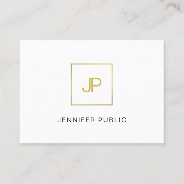 Berufliches Modern Gold Monogram Creative Design Visitenkarte (Vorderseite)