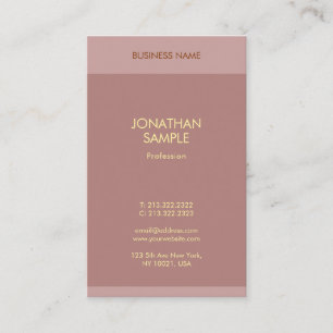 Berufliches Modern Gold Text Name Chic Template Visitenkarte