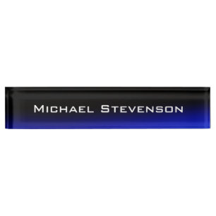 Berufliches, modernes Black Blue Business Namensplakette