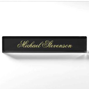 Berufliches, modernes Black Business Desk Namenssc Namensplakette