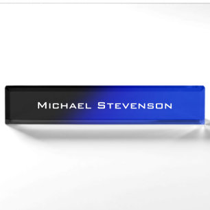 Berufliches, modernes Blue Desk Namenschild Namensplakette