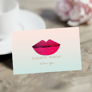 Berufliches, modernes Charme, Glitterie Lippen Visitenkarte