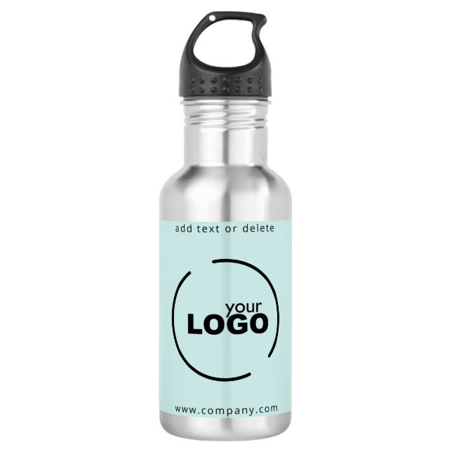 Berufliches, modernes Firmenlogo Edelstahlflasche (Vorderseite)