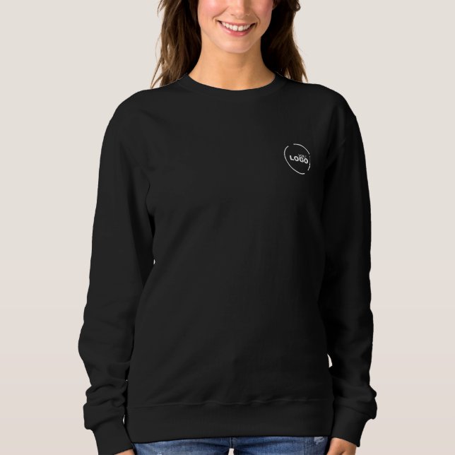 Berufliches, modernes Firmenlogo Schwarz Sweatshirt (Vorderseite)