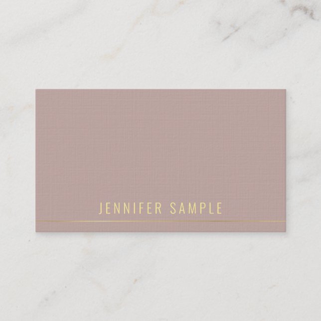 Berufliches modernes Gold Text Template Elegant Visitenkarte (Vorderseite)