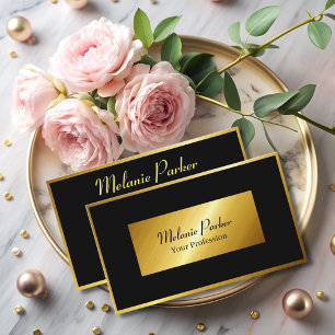 berufliches, modernes Goldschwarz Visitenkarte