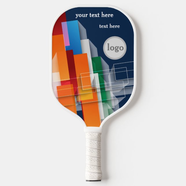 Berufliches, modernes, individuelles Logo Pickleball Schläger (Vorderseite)