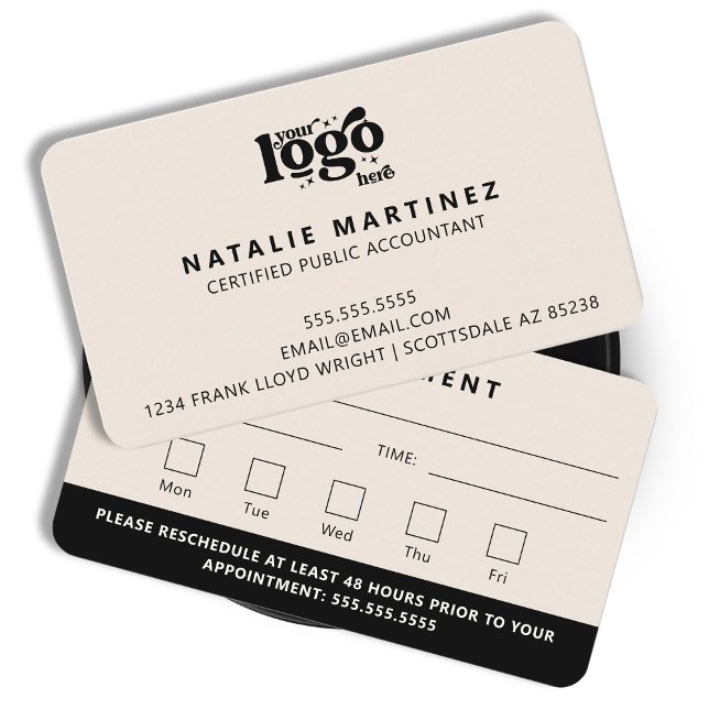 Berufliches modernes Logo für Ihren nächsten Termi Visitenkarte (Von Creator hochgeladen)