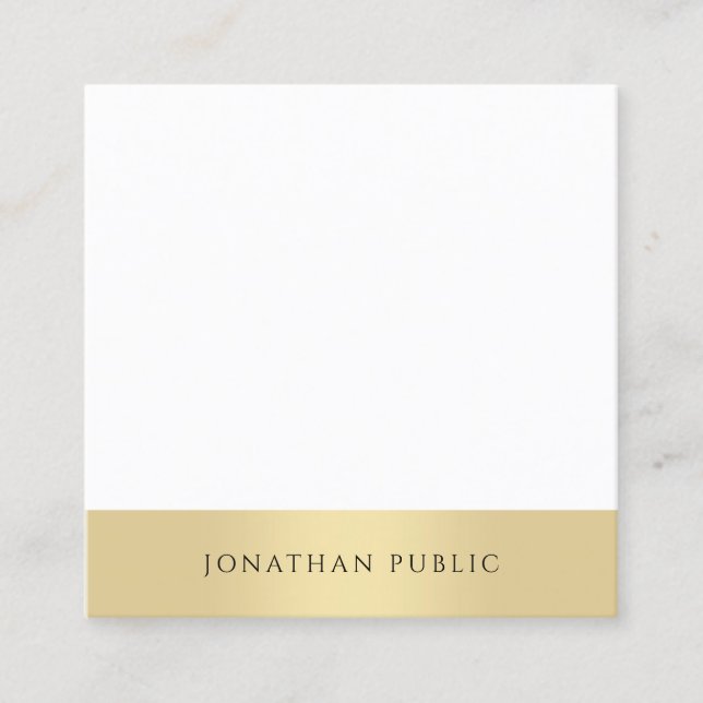 Berufliches modernes Minimalistisches Template Ele Quadratische Visitenkarte (Vorderseite)