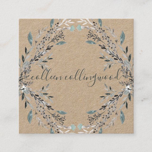 Berufliches, modernes Papierhandbuch Quadratische Visitenkarte (Vorderseite)