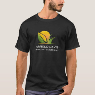 Berufliches, modernes Rasen- und Landschaftslogo T-Shirt