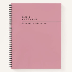 Berufliches, modernes Rosa Notizbuch