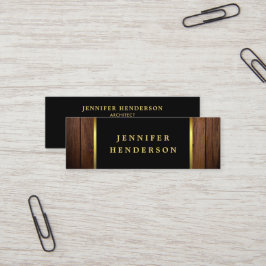 Berufliches, modernes Schwarzes Goldholz Mini Visitenkarte