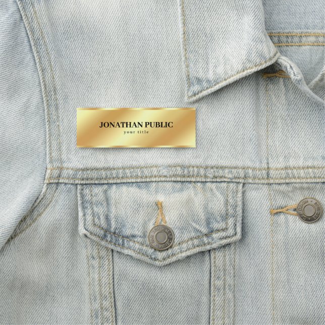 Berufliches, modernes Template aus Gold Namensschild (Beispiel)