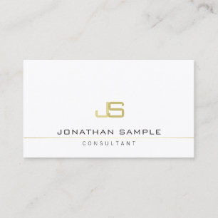 Berufliches Monogram Elegant Consultant Moderne Visitenkarte
