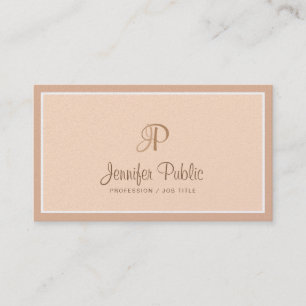 Berufliches Monogram Elegante Colors Pearl Luxury Visitenkarte