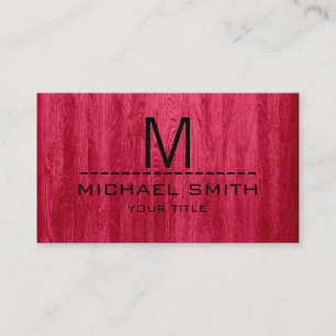 Berufliches Monogramm aus Rotholz #2 Visitenkarte