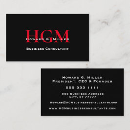 Berufliches Monogramm-Logo für Unternehmen, schwar Visitenkarte