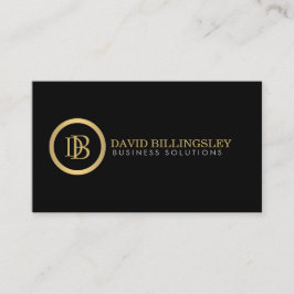 Berufliches Monogramm-Logo in Imitaten Gold II Visitenkarte