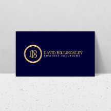Berufliches Monogramm-Logo in Imitaten Gold Navy B