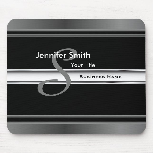 Berufliches Monogramm Mousepad (Vorne)