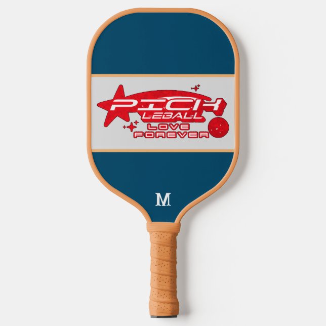 berufliches Monogramm Pickleball Schläger (Vorderseite)