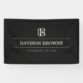 Berufliches Monogramm Schwarz Banner